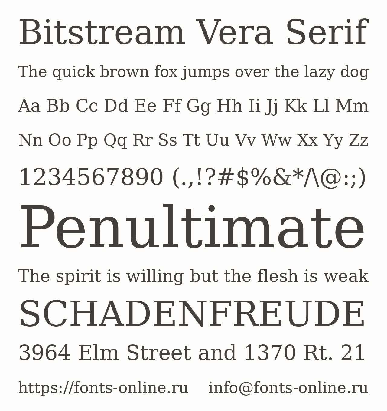 Bitstream Vera Serif Free Font Download